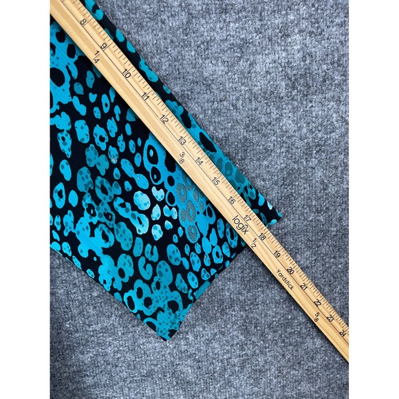 Kim Rogers Blouse Woman 3X Teal Black Excellent Animal Print 3/4 Sleeve Top - Picture 8 of 11